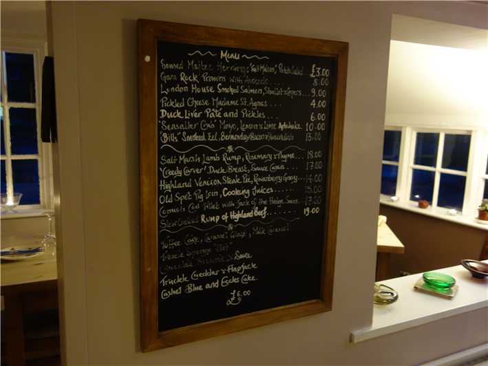 blackboard menu (in the Bonwick era)